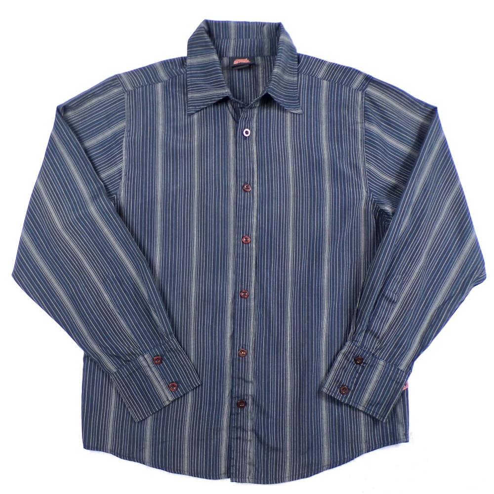 Hierarchy Men's Dark Blue Striped Size S Dress Shirt RN102260